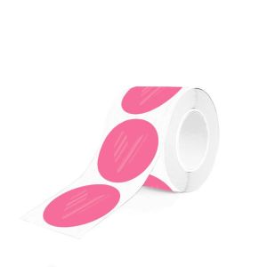 Stickers Heart Spot Uv Flamingo Pink 55mm (10 Stuks)