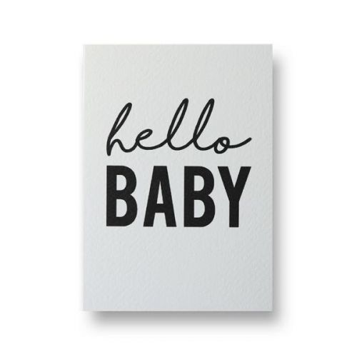 Zwartwitjes Kaart - Hello Baby