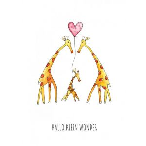 Kaart Hallo Klein Wonder Giraffen