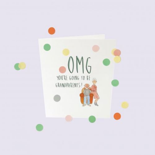 Confetti Cards Baby - Omg You Will Become Grandparents