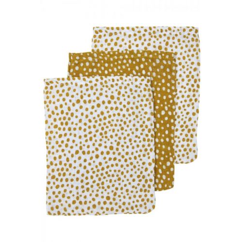 Hydrofiele Washandjes 3-pack Cheeta Honey Gold