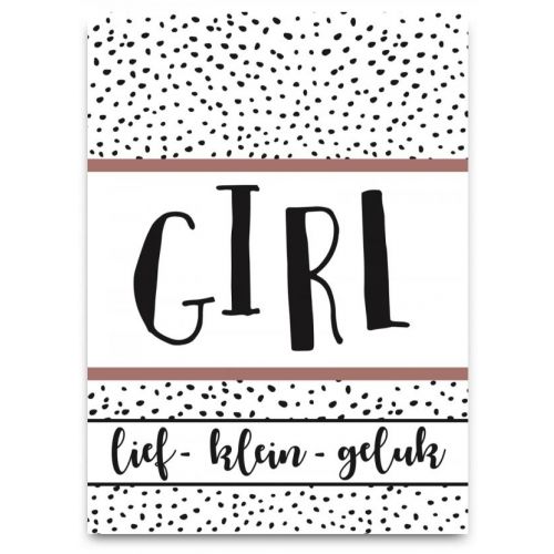Kaart Lief Klein Geluk 'girl'