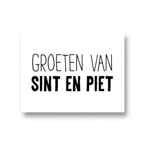 Stickers - Groeten Van Sint En Piet (5 Stuks)