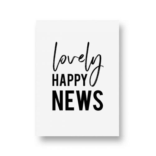 Zwartwitjes Kaart - Lovely Happy News